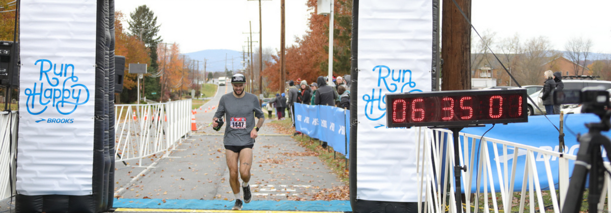 Reid Burrows finish line