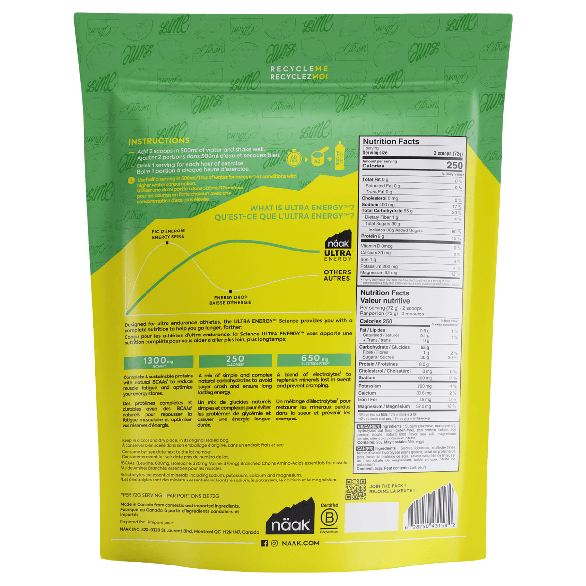 Näak Energy Drink Mix Energy Drink Mix | Lime (NEW)